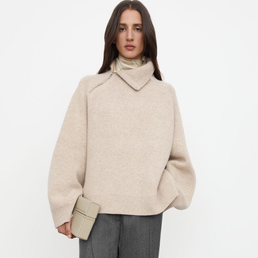 Toteme Cream Turtleneck Sweater
